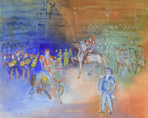 Jean DUFY - Drawing-Watercolor - Parade Mexicaine