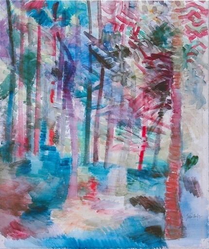 Jean DUFY - Drawing-Watercolor - Sous-bois vers 1920