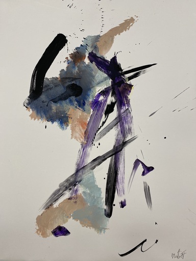 Jean MIOTTE - Drawing-Watercolor - Composition 1990