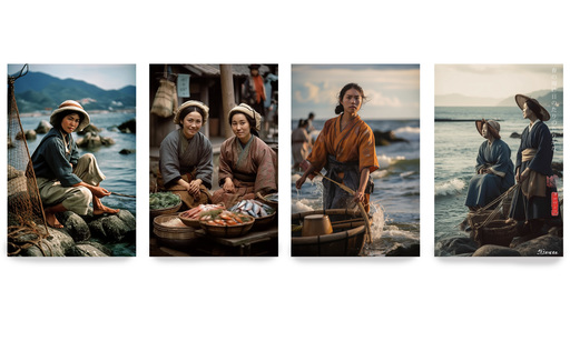 KSAVERA - Print-Multiple - Japanese sea DS0302 - set of 4 photo prints