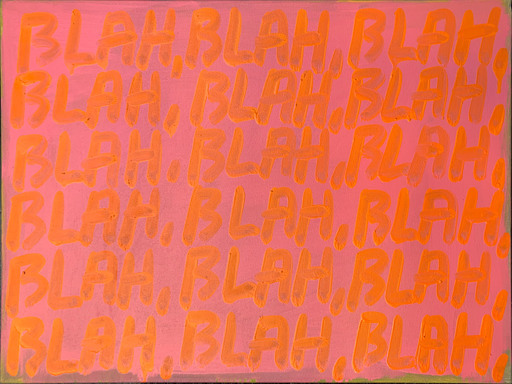 Mel BOCHNER - Painting - Blah, Blah, Blah,