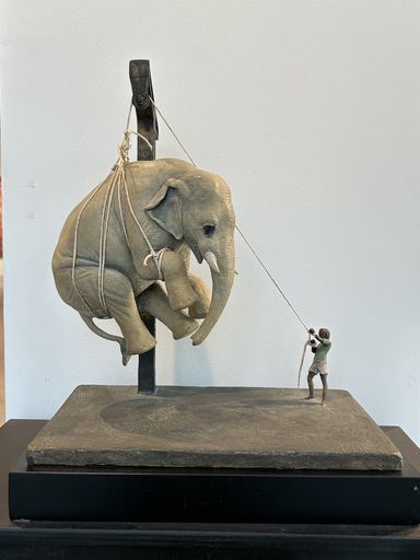 Stefano BOMBARDIERI - Sculpture-Volume - Elia e l'Elefante